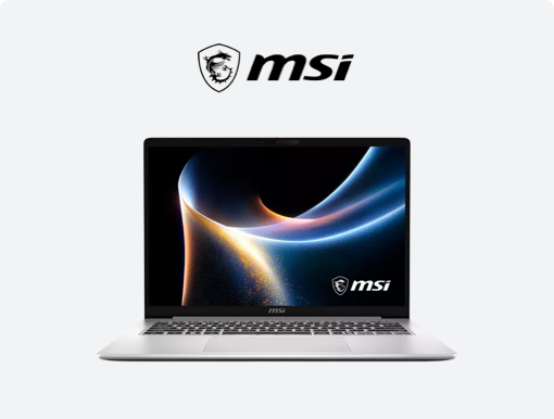 Imagery of MSI laptop plus logo.
