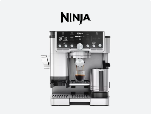 NINJA Luxe Cafe Bean to Cup Coffee Machine with Logo.