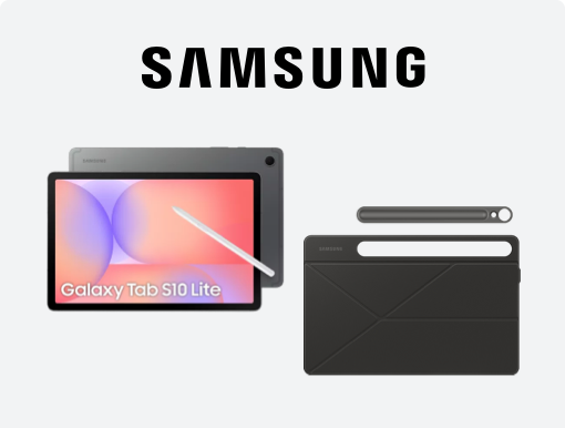 Imagery of Samsung Galaxy Tab S10 Lite plus logo.