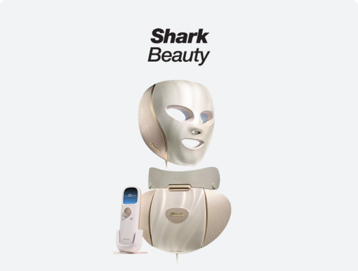 SHARK FW575UKGD1 CryoGlow Clinic LED Face + Body System with logo. 