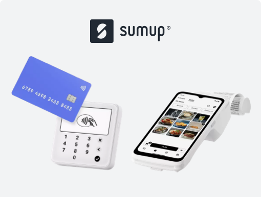 Imagery of SumUp payment solution deivces