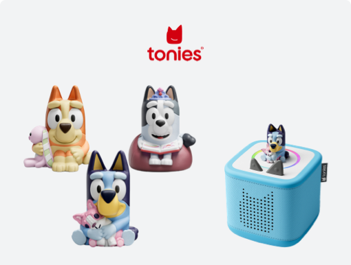 Bluey is now on Tonies! Shop now & play along with her.