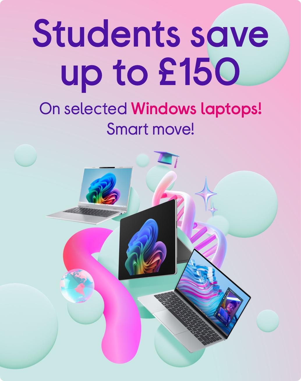 Image of Dell and Microsoft Surface laptops.