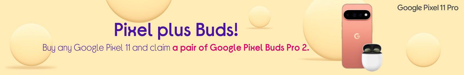 Image of Google pixel 11 and Google pixel buds pro 2