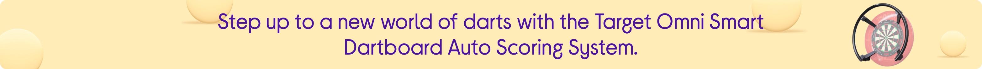 Step up to a new world of darts with the Target Omni Smart Dartboard Auto Scoring System