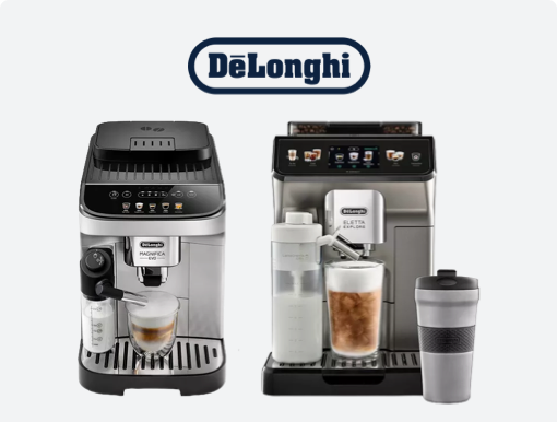 DELONGHI Magnifica Evo Bean to Cup Coffee Machine & DELONGHI Smart Bean to Cup Coffee Machine.