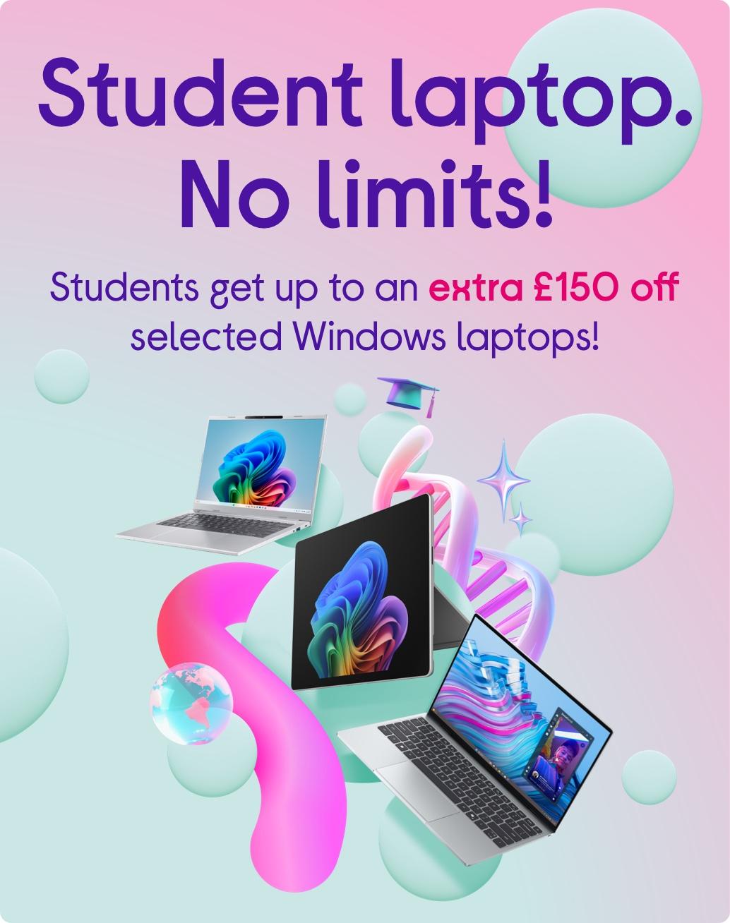 Image of Dell and Microsoft Surface laptops.