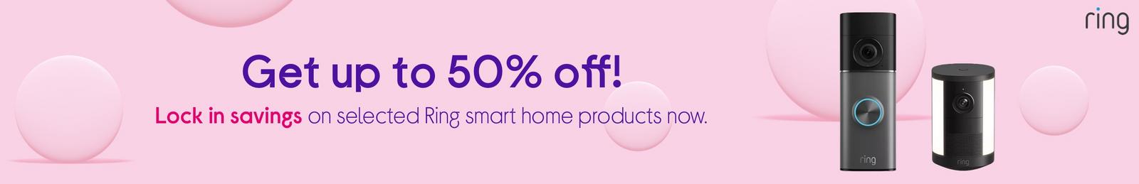 Image of Ring smart home products with logo