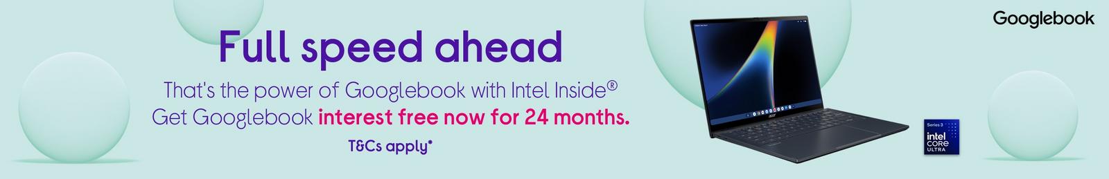 Googlebook with Intel Inside®.