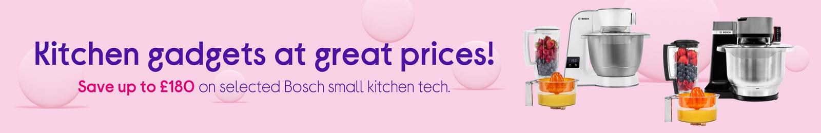 Save up to £180 on selected Bosch small kitchen tech.
