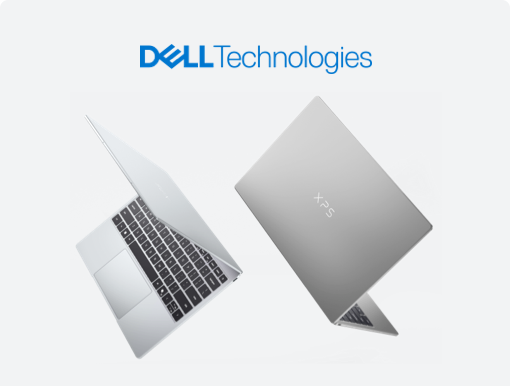 Imagery of Dell laptop plus logo