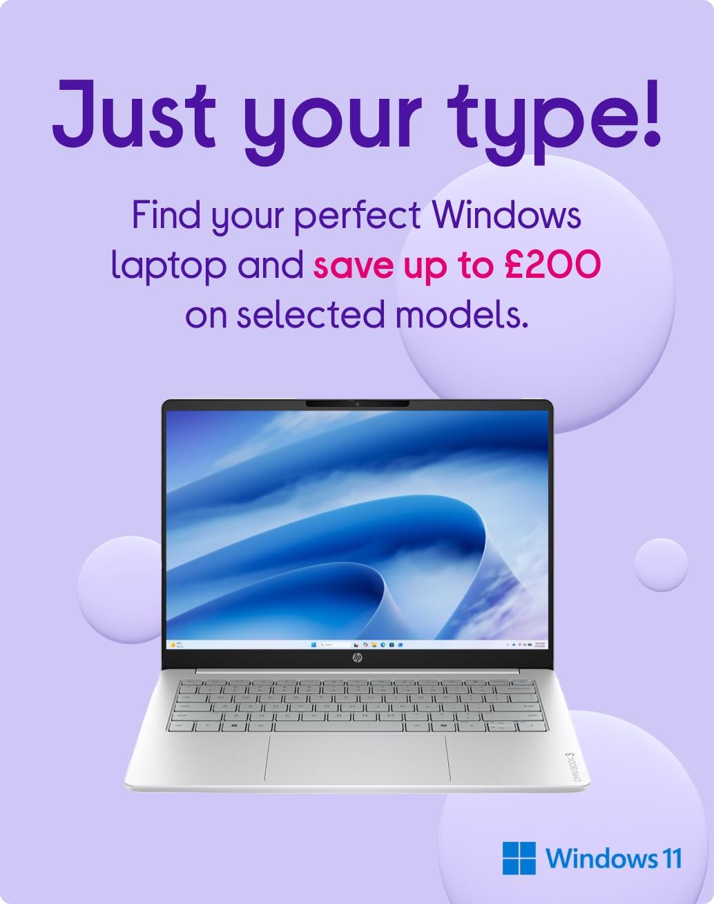 Image of Windows 11 laptops.