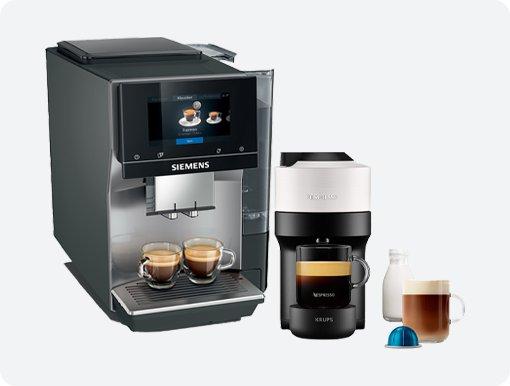 Espresso and Nespresso coffee machines