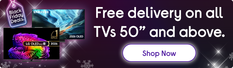 Free delivery on TVs 50" and above