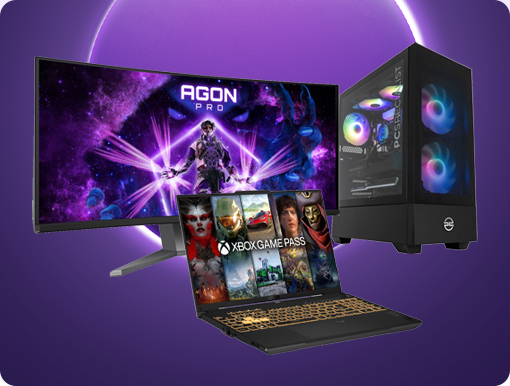 Gaming monitor, gaming laptop and gaming PC