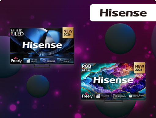 Hisense Mini LED TVs with logo.