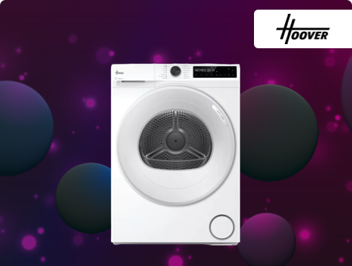 HOOVER Pro Dry Series 3 9 kg Heat Pump Tumble Dryer with Logo.