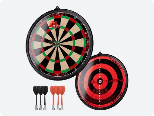 Dartboard and darts