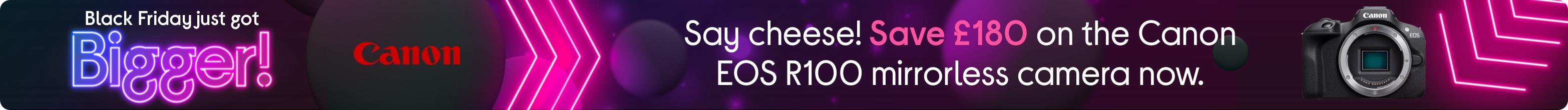 Say cheese! Save £180 on the Canon EOS R100 mirrorless camera now.