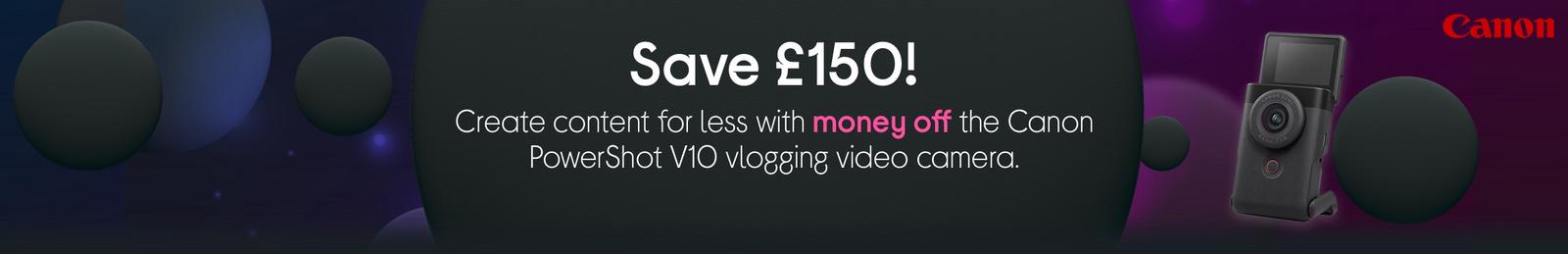 Canon PowerShot V10 vlogging video camera.