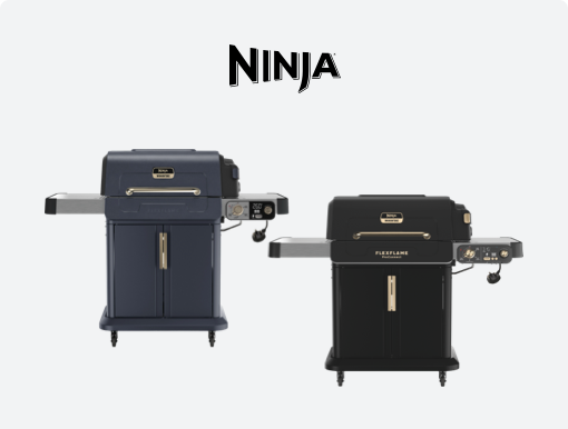 Ninja FlexFlame with its 5-in-1 design for epic cookouts with logo.