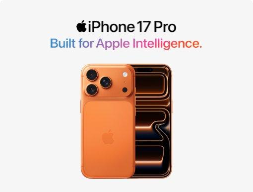 Image of iPhone 17 Pro with logo.