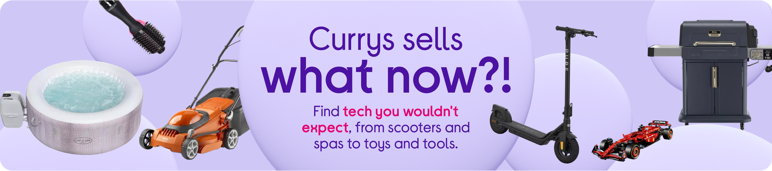 Currys sells what now?! Find tech you wouldn't expect, from scooters and spas to toys and tools