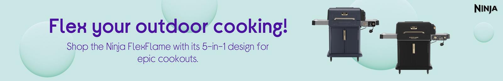 Shop the Ninja FlexFlame with its 5-in-1 design for epic cookouts.