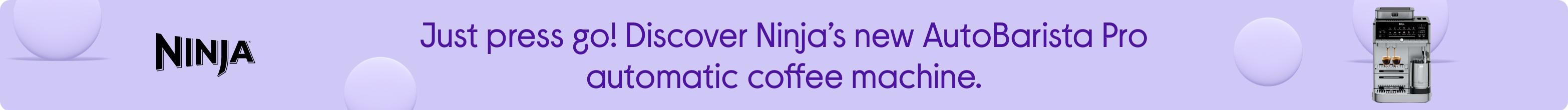Just press go! Discover Ninja’s new AutoBarista Pro automatic coffee machine.