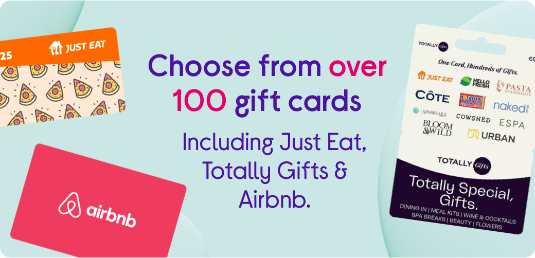 Over 100 gift cards