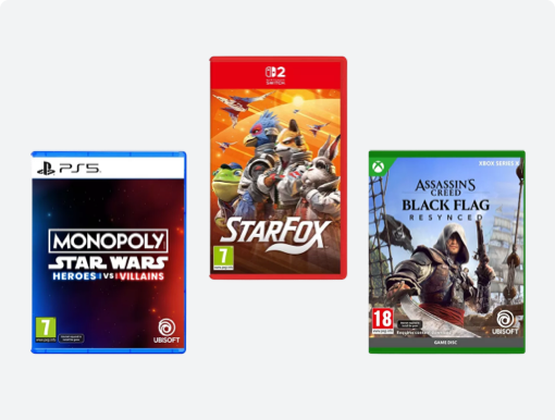Imagery of new console games.