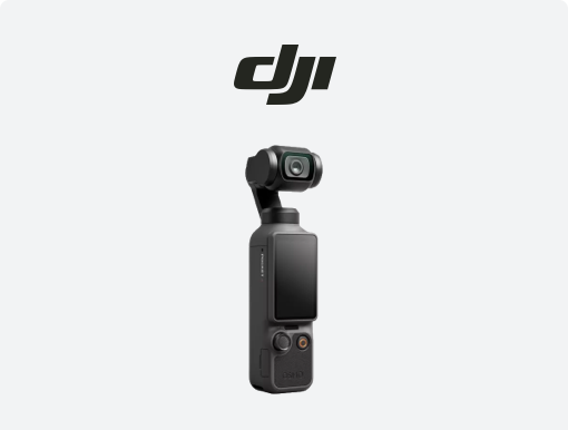 Imagery of DJI Osmo Pocket 4 with logo.