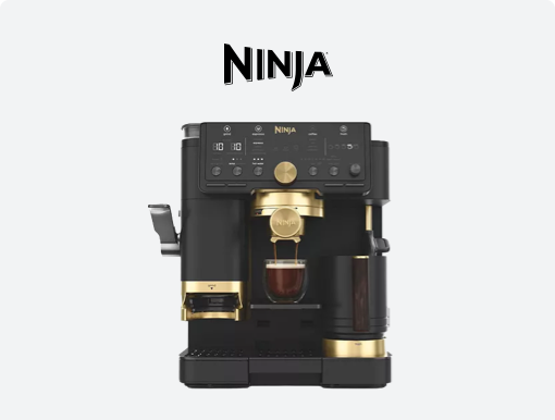 NINJA Luxe Café Pro by David Beckham ES771UKBK Bean to Cup Coffee Machine with Logo.