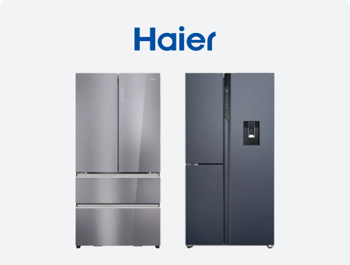 HAIER American-Style Fridge Freezer, HAIER Series Fridge Freezer with logo.