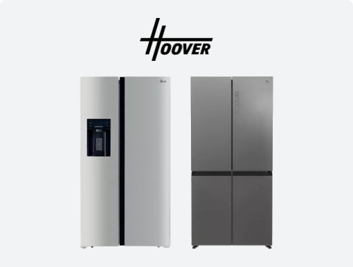 HOOVER Fridge Freezer, American-Style Fridge Freezer with Logo.